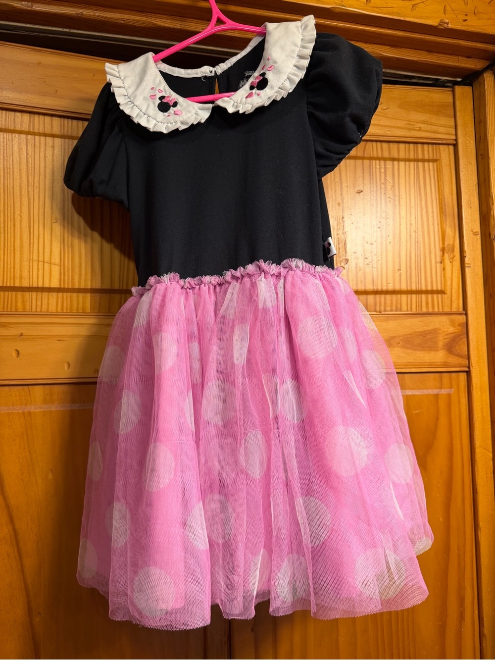 Disney Black and Pink Polka Dot Tulle Dress
